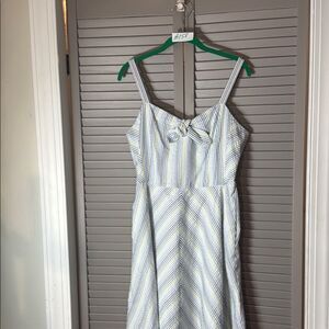 Draper James White and Blue Sweetheart Sundress size 8